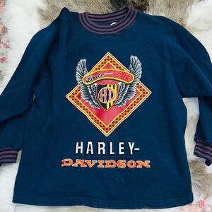 Vintage Harley-Davidson Crewneck Sweatshirt Embroidered Fits Men’s M